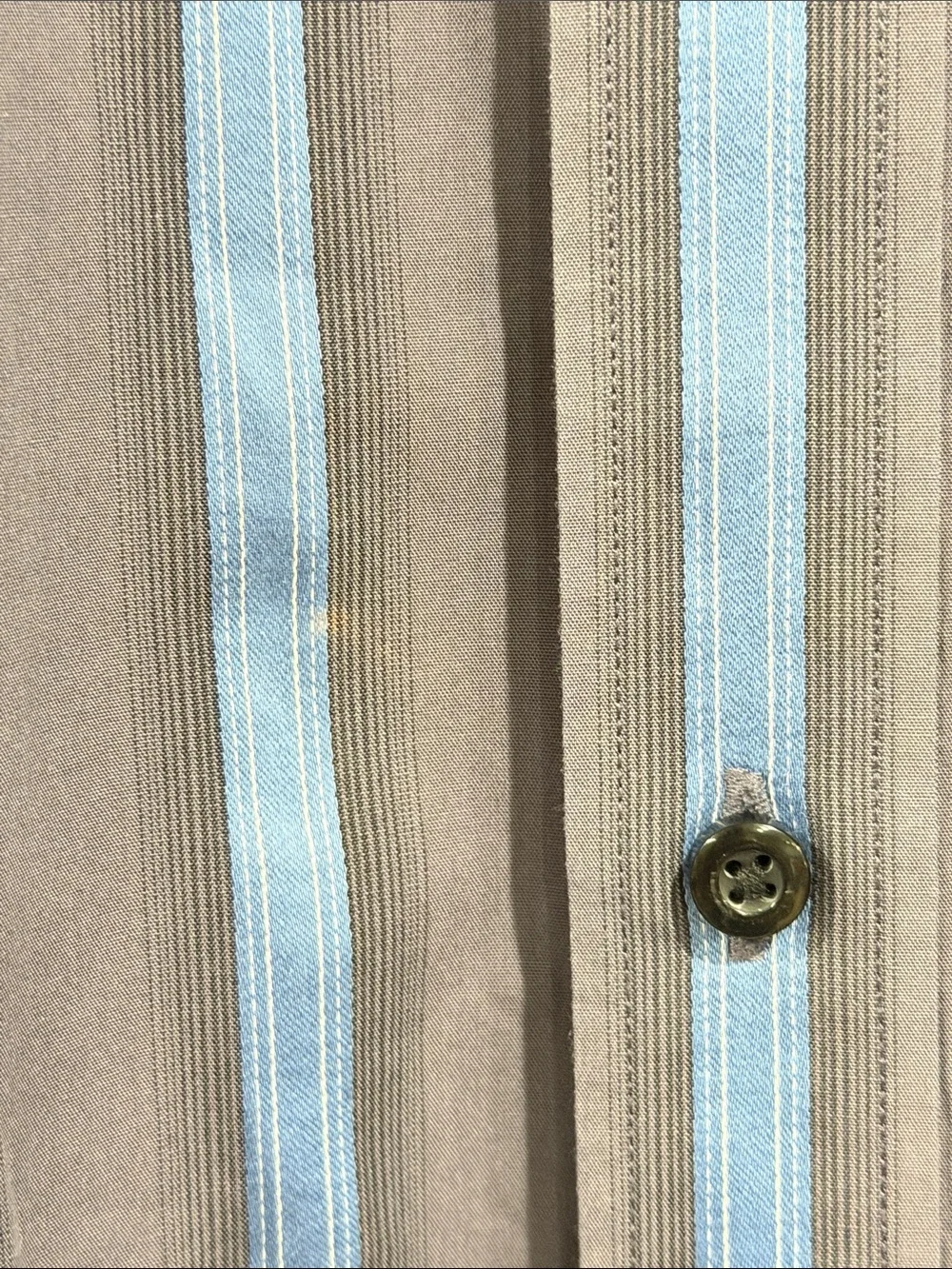 Thomas Dean Men's Long Sleeve Woven Dress Shirt – Size Large (L/G) – Gray & Blue